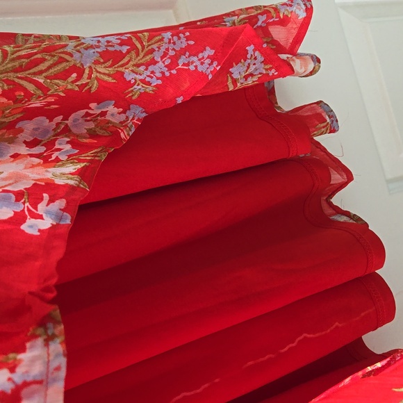 Lulus Red Floral Long Skirt - Picture 7 of 7